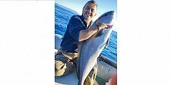 Angler Fabio con Ricciola da 23 kg.